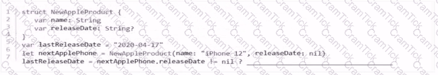 App-Development-with-Swift-Certified-User Question 3